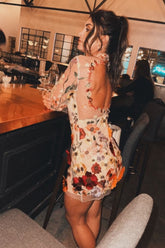 Three Dimensional Floral Dress -clearance